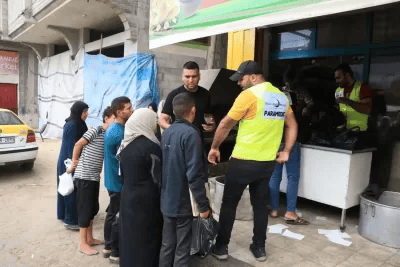 Hot meals prepared for displaced families